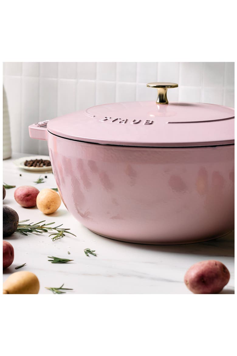 5-Quart Enameled Cast Iron Cocotte, Alternate, color, PINK