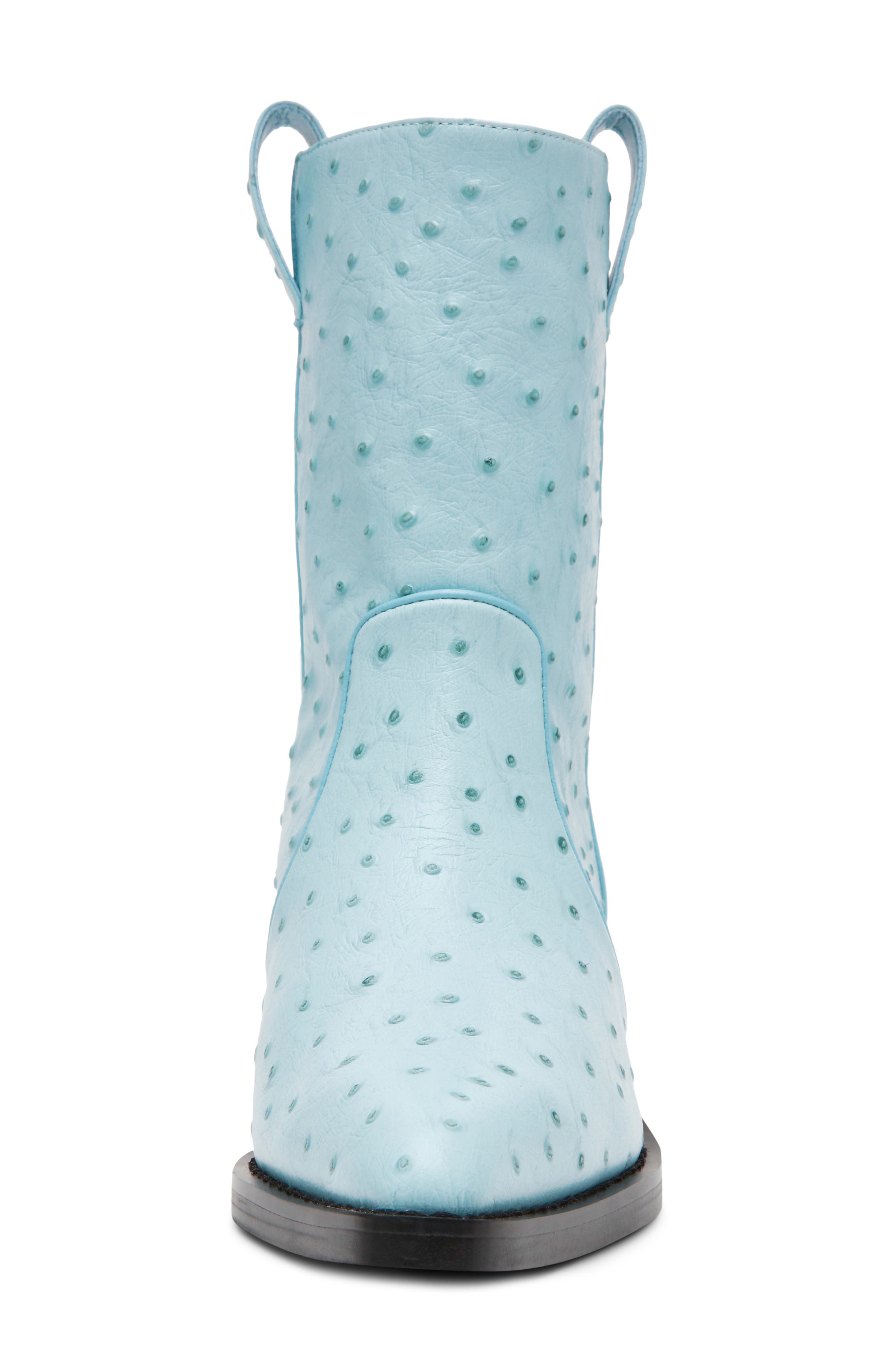 Vinny Leather Western Bootie, Alternate, color, TURQUOISE LEATHER