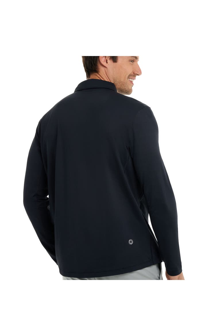 Men's Long Sleeve Collared Shirt with Sun and UV Protection, Alternate, color, Black
