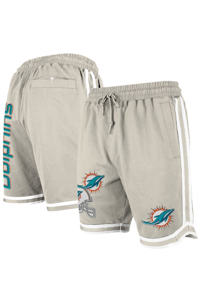 Men's New Era Light Beige Miami Dolphins Stone Multi Patch Shorts, Main, color, Light Beige