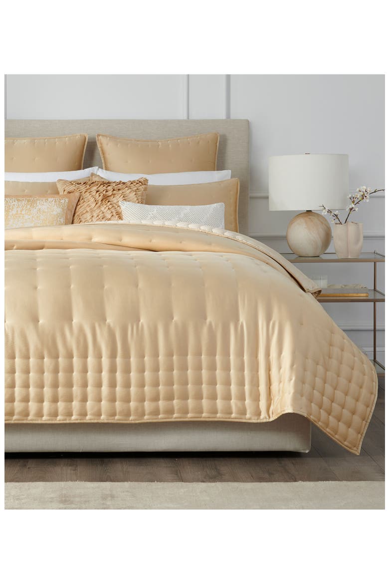 Hammered Silk & Cotton Blend Sham, Alternate, color, GOLD