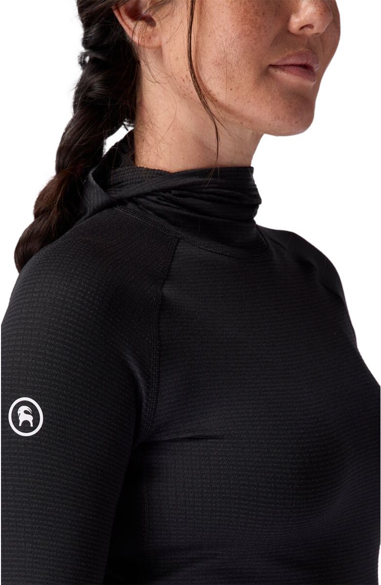 Backcountry Pines Micrrid Ultra-Lt Baselayer Balaclava Top - Women's, Alternate, color, Black