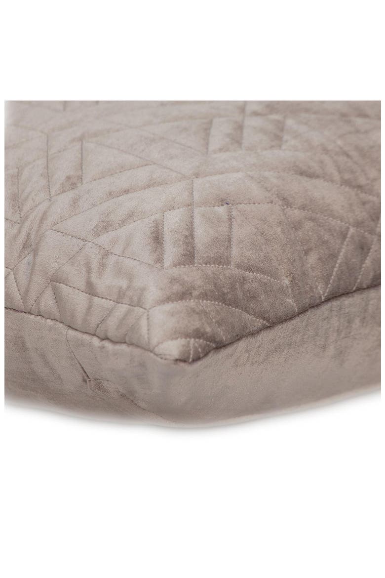 Delta Topstitched Throw Pillow, Alternate, color, TAUPE