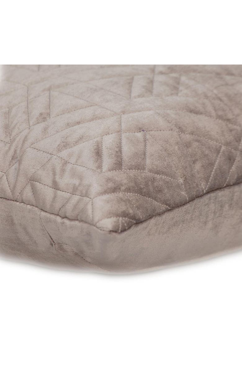 PARKLAND COLLECTION Delta Topstitched Throw Pillow, Alternate, color, Taupe
