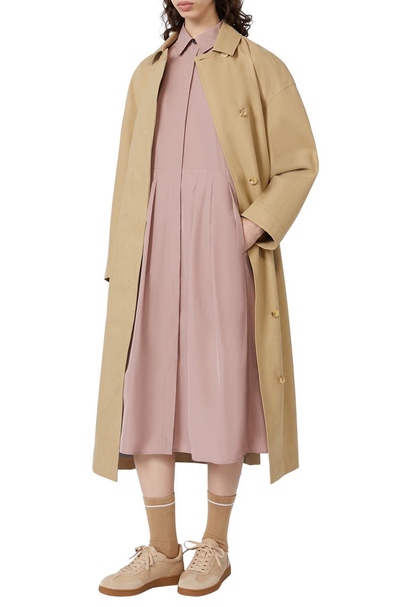 MM by Max Mara Alibi Cotton Blend Coat, Alternate, color, Sand