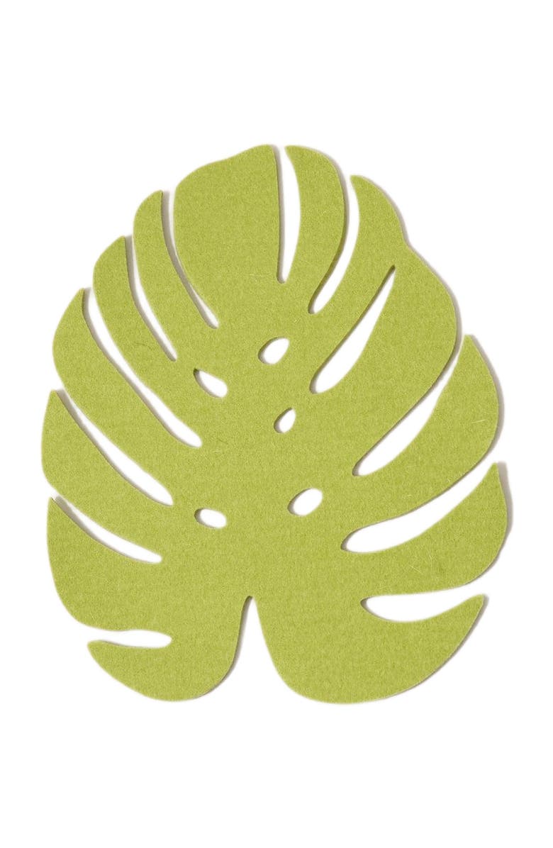 Graf Lantz Merino Wool Medium Monstera Trivet, Main, color, Pistachio