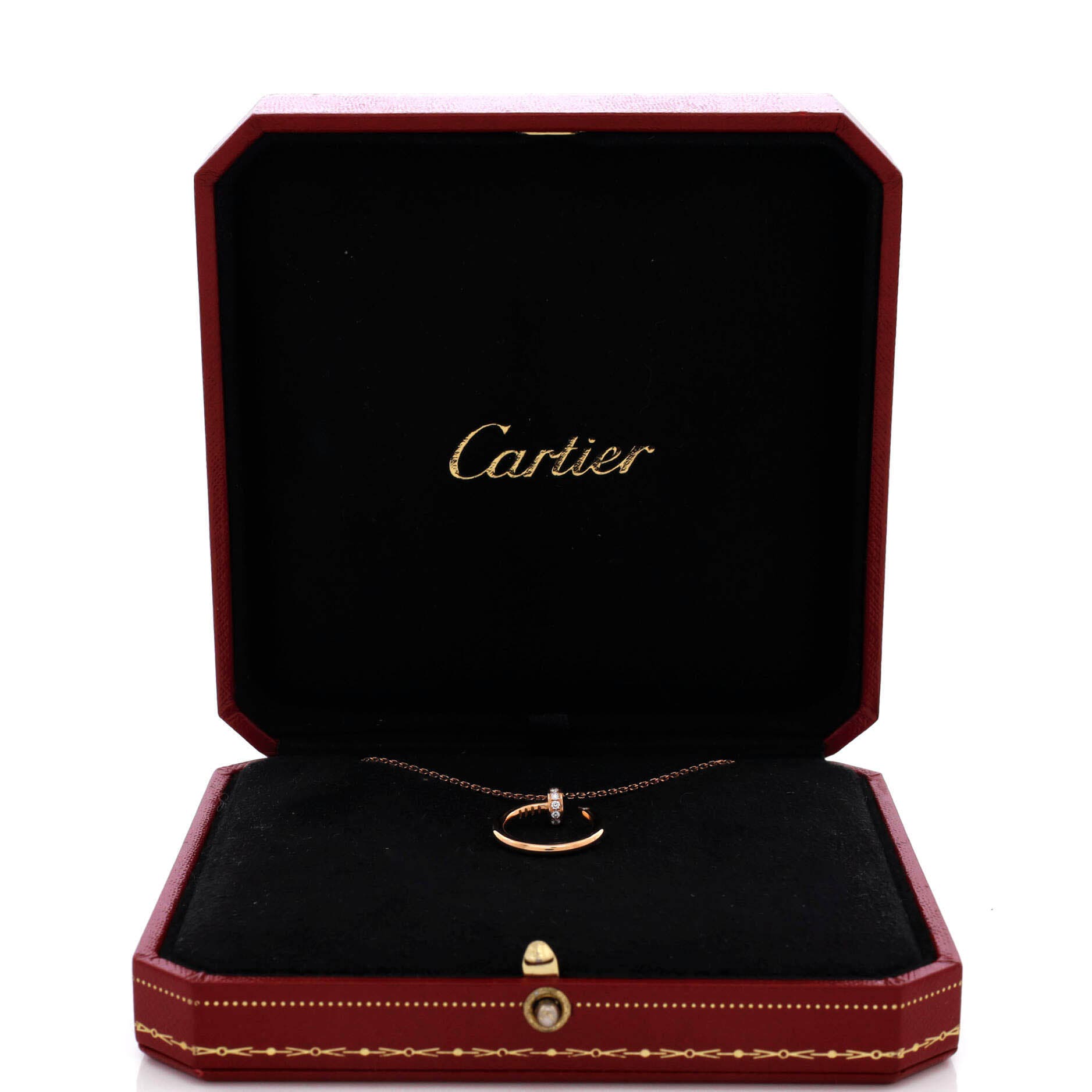 Juste un Clou Pendant Necklace 18K Rose Gold with Diamonds, Alternate, color, Metallic Gold