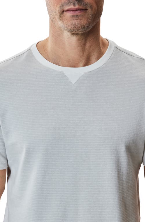 Robert Barakett Fitch Feeder Stripe Rib Trim T-shirt In Light Grey