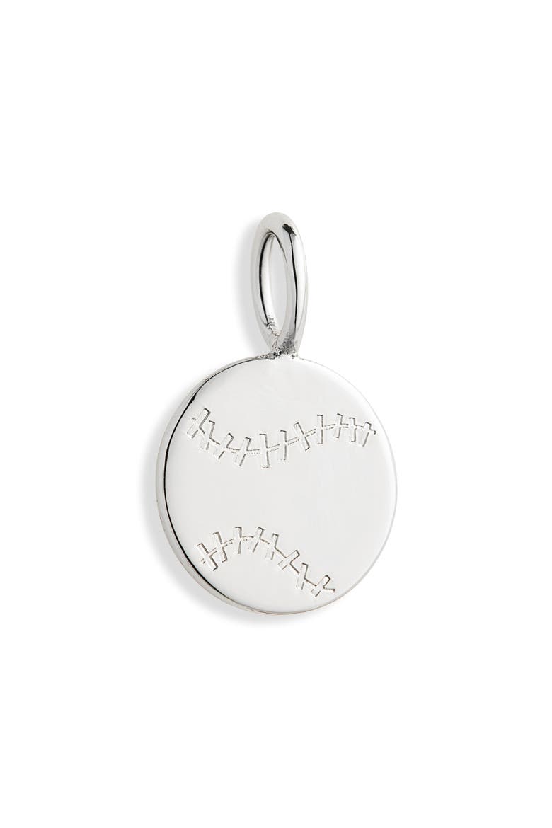 Baseball Charm, Main, color, SILVER