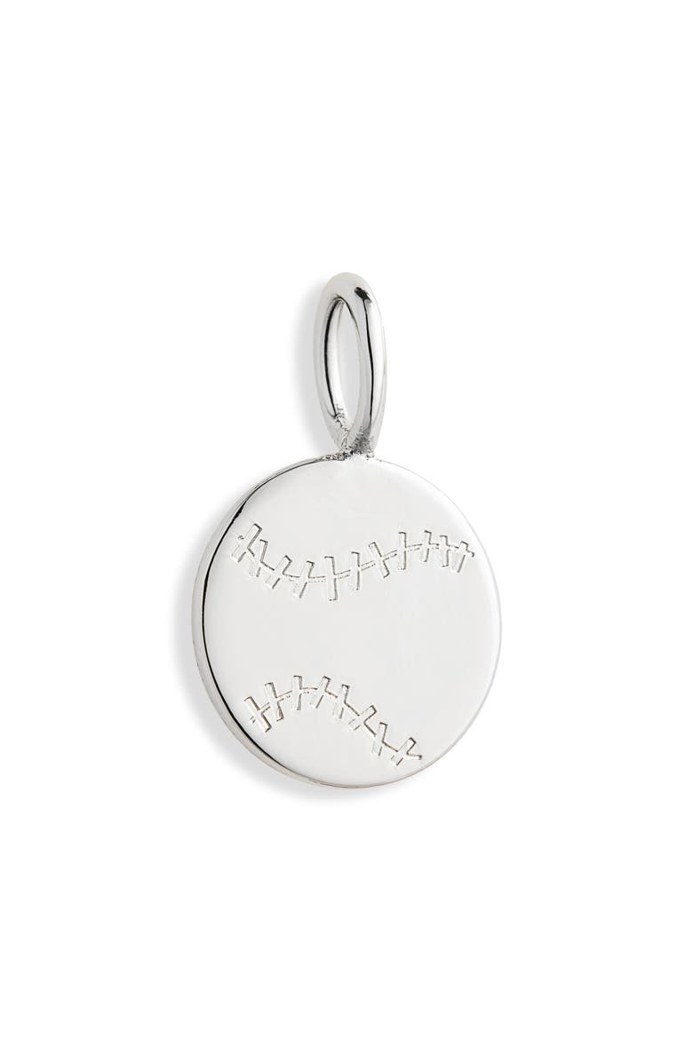 THE SIS KISS Baseball Charm, Main, color, Silver