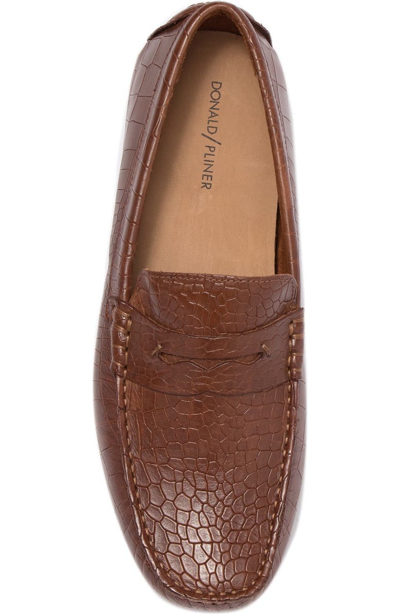 Donald Pliner Veeto Croc Embossed Leather Driver, Alternate, color,