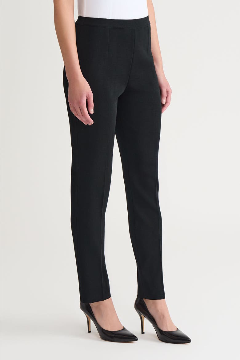 Straight-Leg Knit Pants, Alternate, color, Black