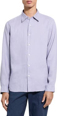 Theory Irving Solid Linen Button-Up Shirt