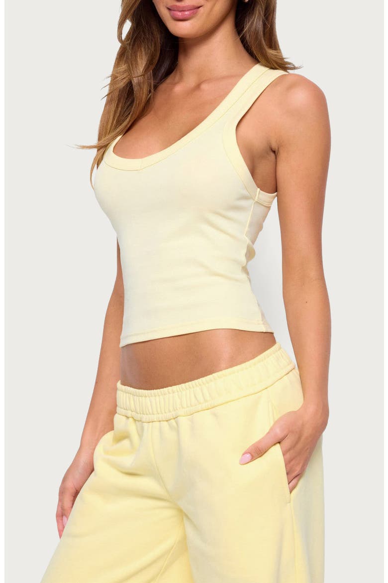 Janele Ribbed Tank Top, Alternate, color, YELLOW