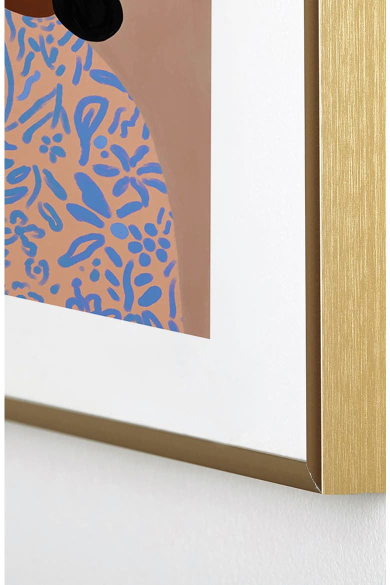The Sweater Framed Art Print, Alternate, color, BLUE