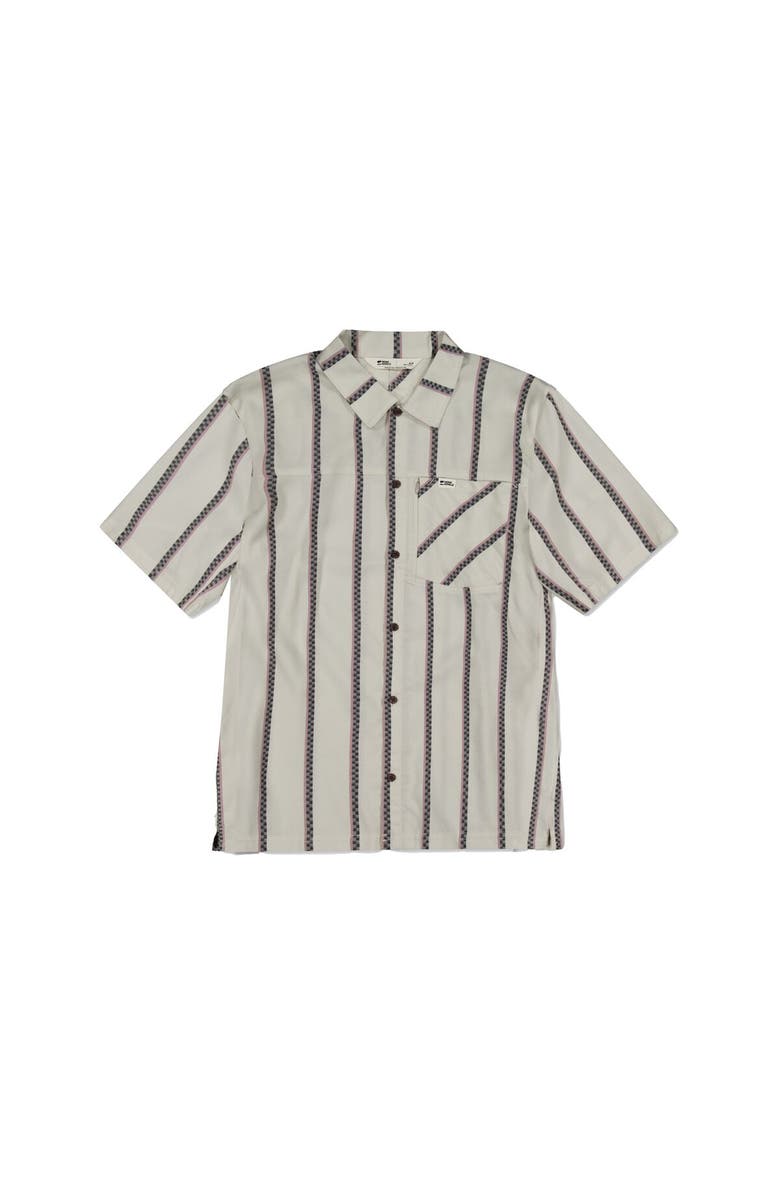 Mons Royale At Merino Short-Sleeve Shirt - Men's, Alternate, color, Bone Stripe