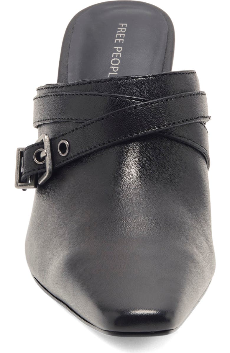 Free People Date Night Mule, Alternate, color, Black Leather