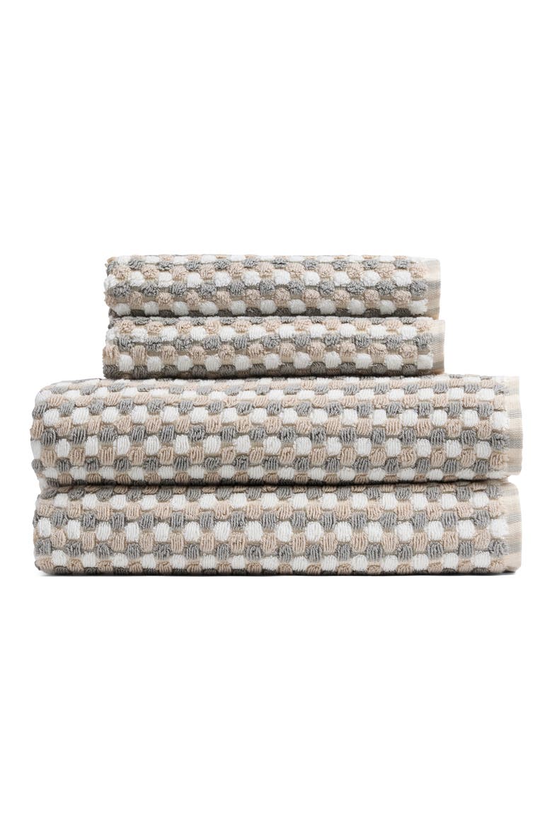 Mosaic Organic Cotton Towel (Nordstrom Exclusive), Main, color, BONE/WHITE/GREY