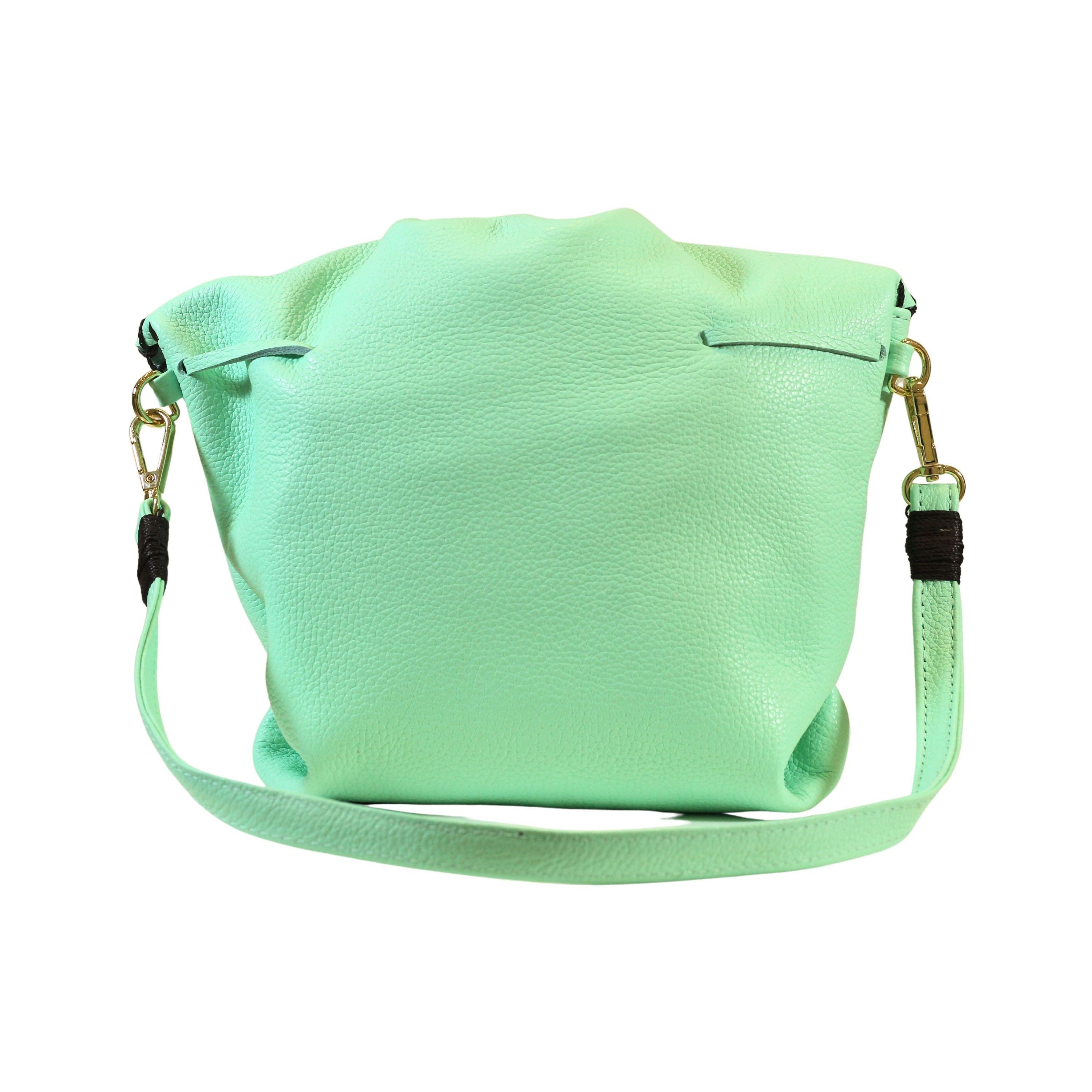 Carlos Falchi Butterfly Leather Bag, Alternate, color, Lime