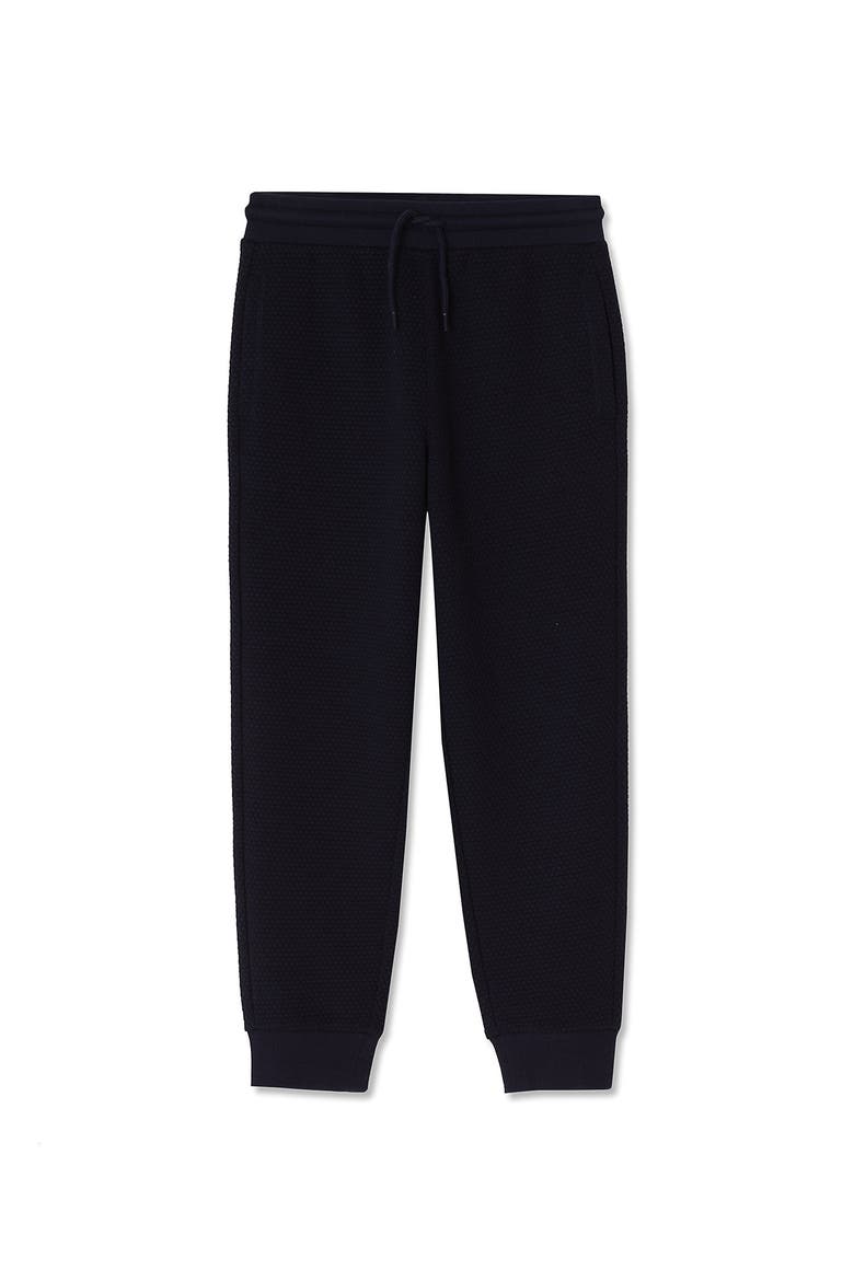 Boys Iron Knee Texture Knit Jogger, Main, color, Classic Navy