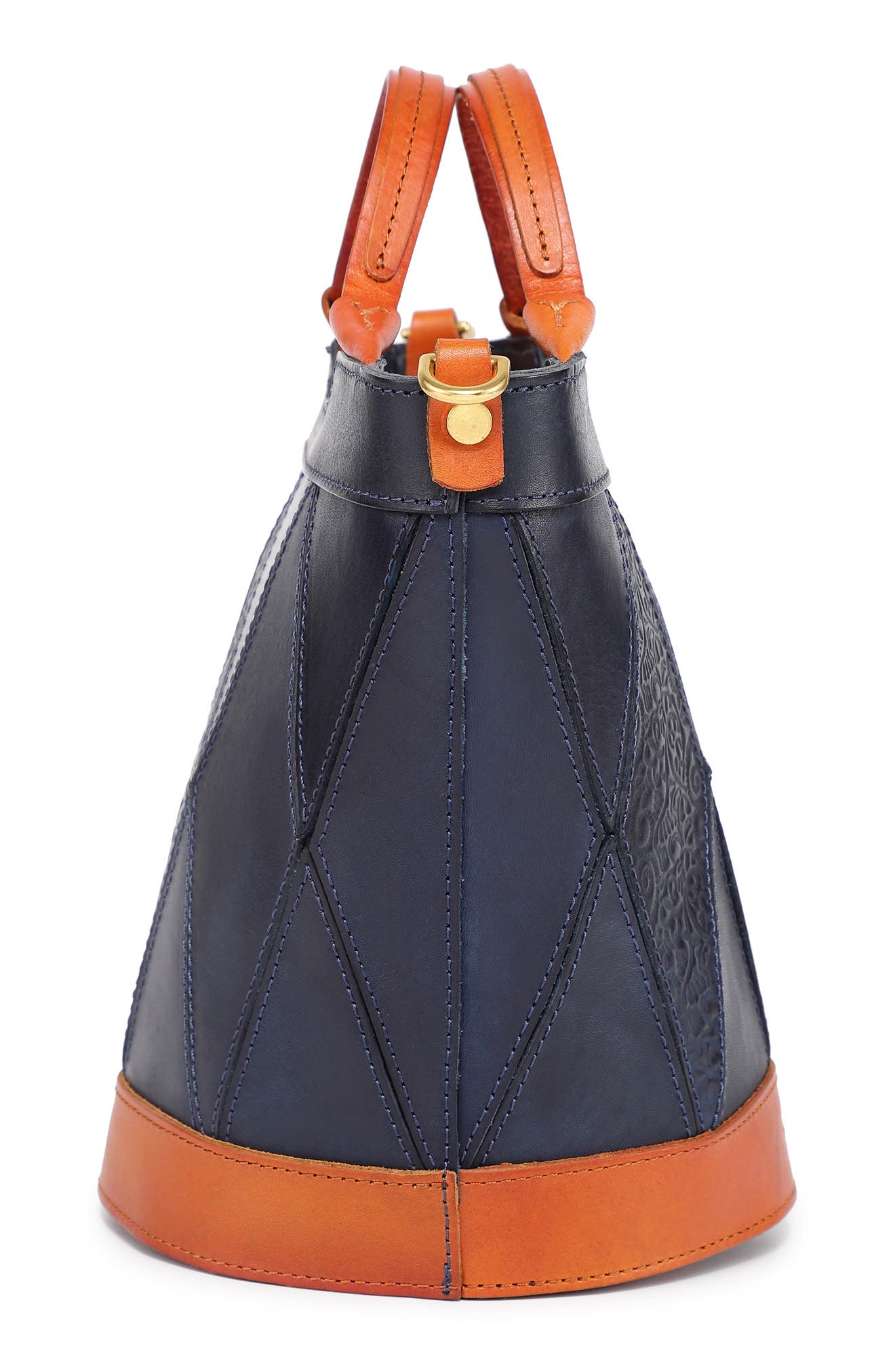 Primrose Leather Mini Tote, Alternate, color, NAVY