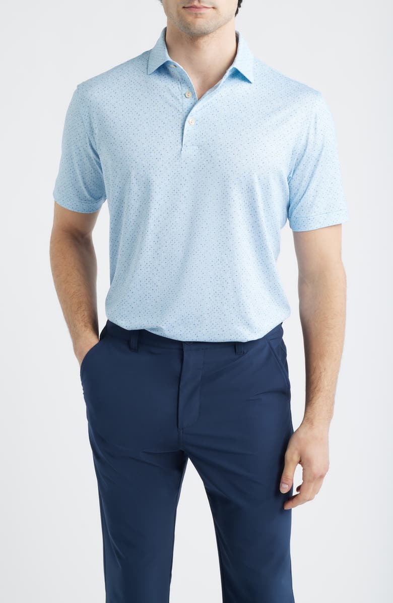 Peter Millar Pennants Performance Jersey Polo, Main, color, Stream Blue