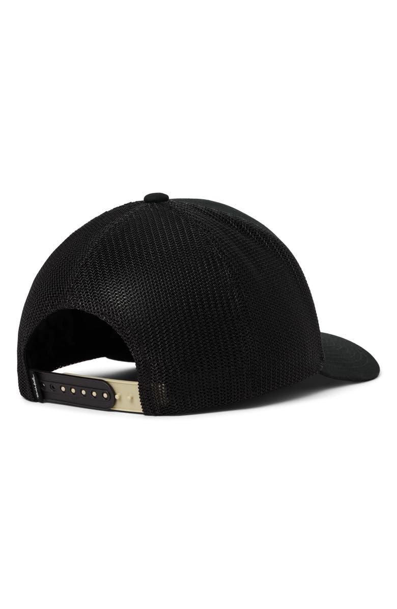 TravisMathew The Patch Trucker Hat, Alternate, color, Black/ Tan