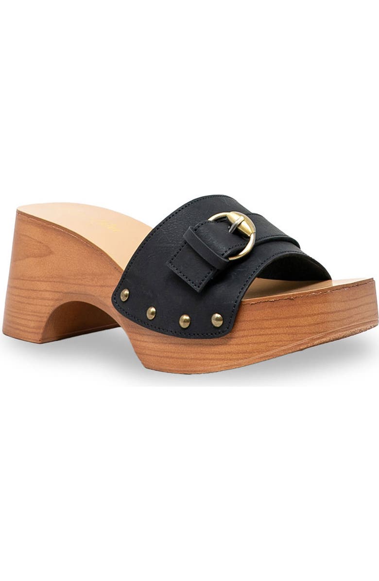 CHASE AND CHLOE Soraya Buckle Platform Wedge Slide Sandal, Main, color,