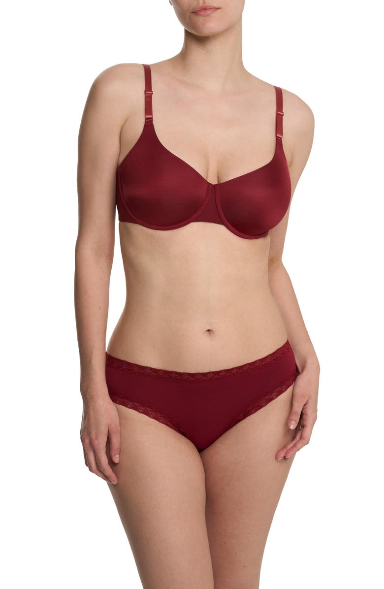 Natori Liquid Full Fit Balconette T-Shirt Bra, Alternate, color, Dk Red