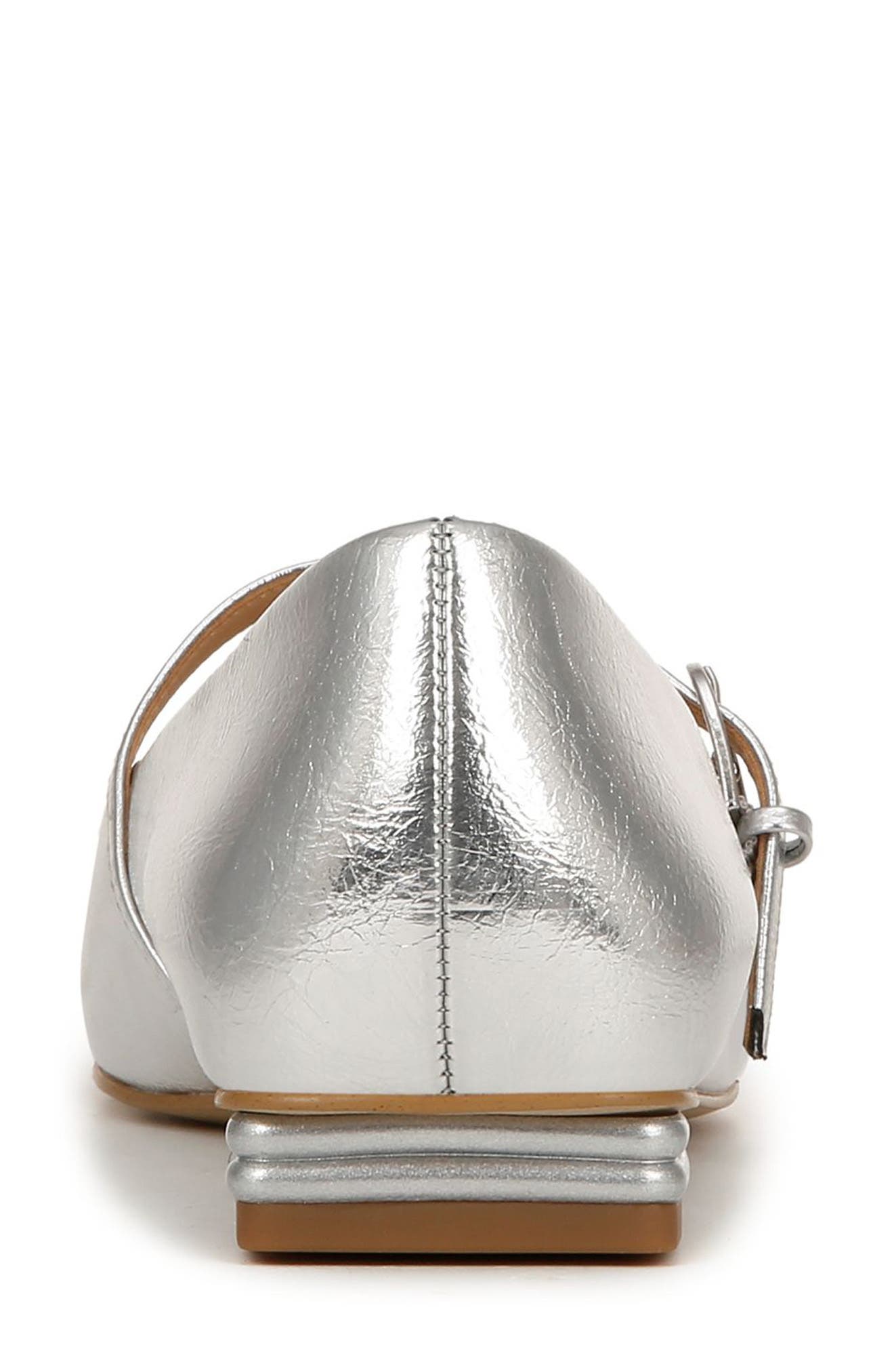 Franco Sarto Tinsley Square Toe Mary Jane Flat, Alternate, color, Silver