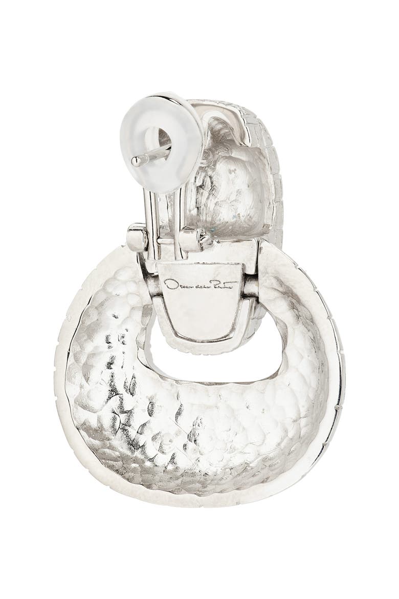 Mosaic Texture Drop Earrings, Alternate, color, SILVER