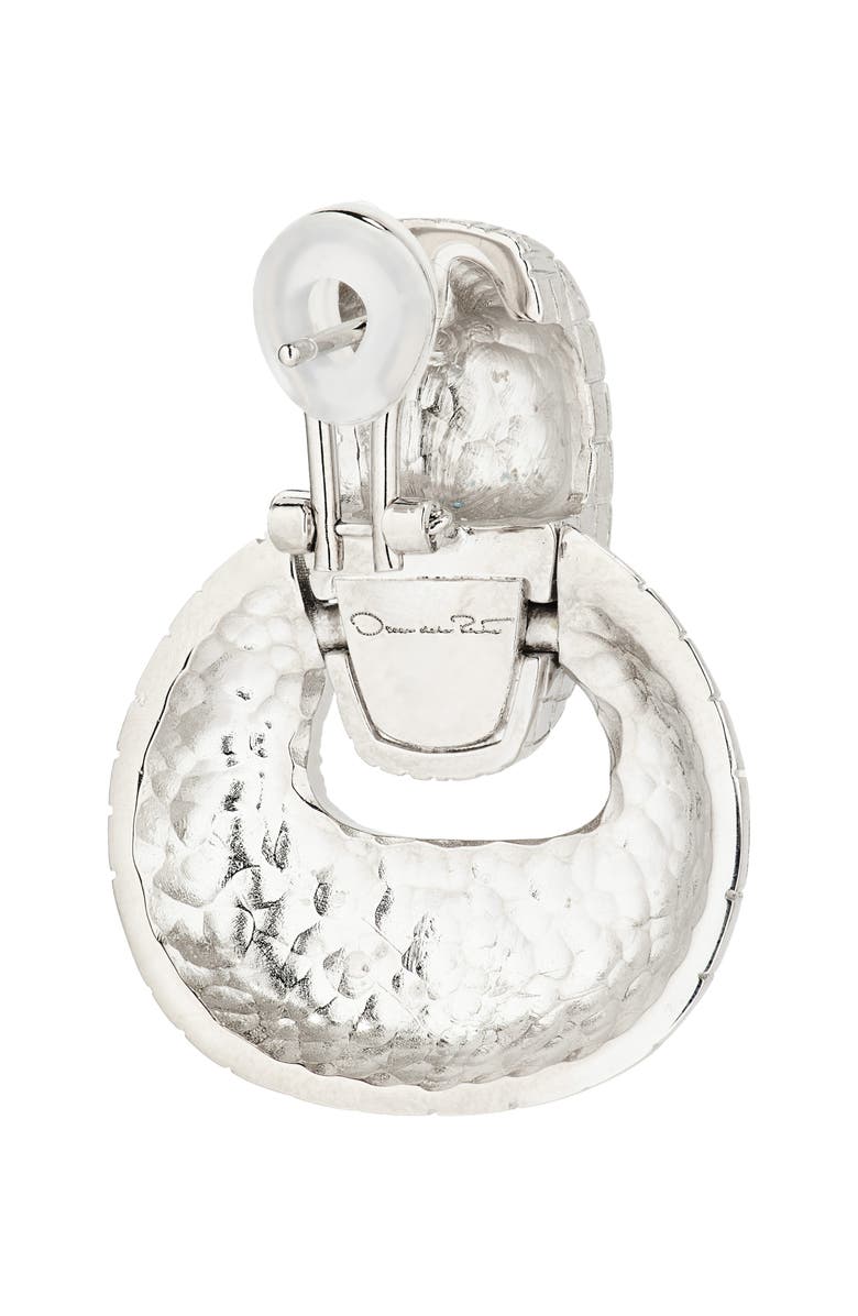 Oscar de la Renta Mosaic Texture Drop Earrings, Alternate, color, Silver