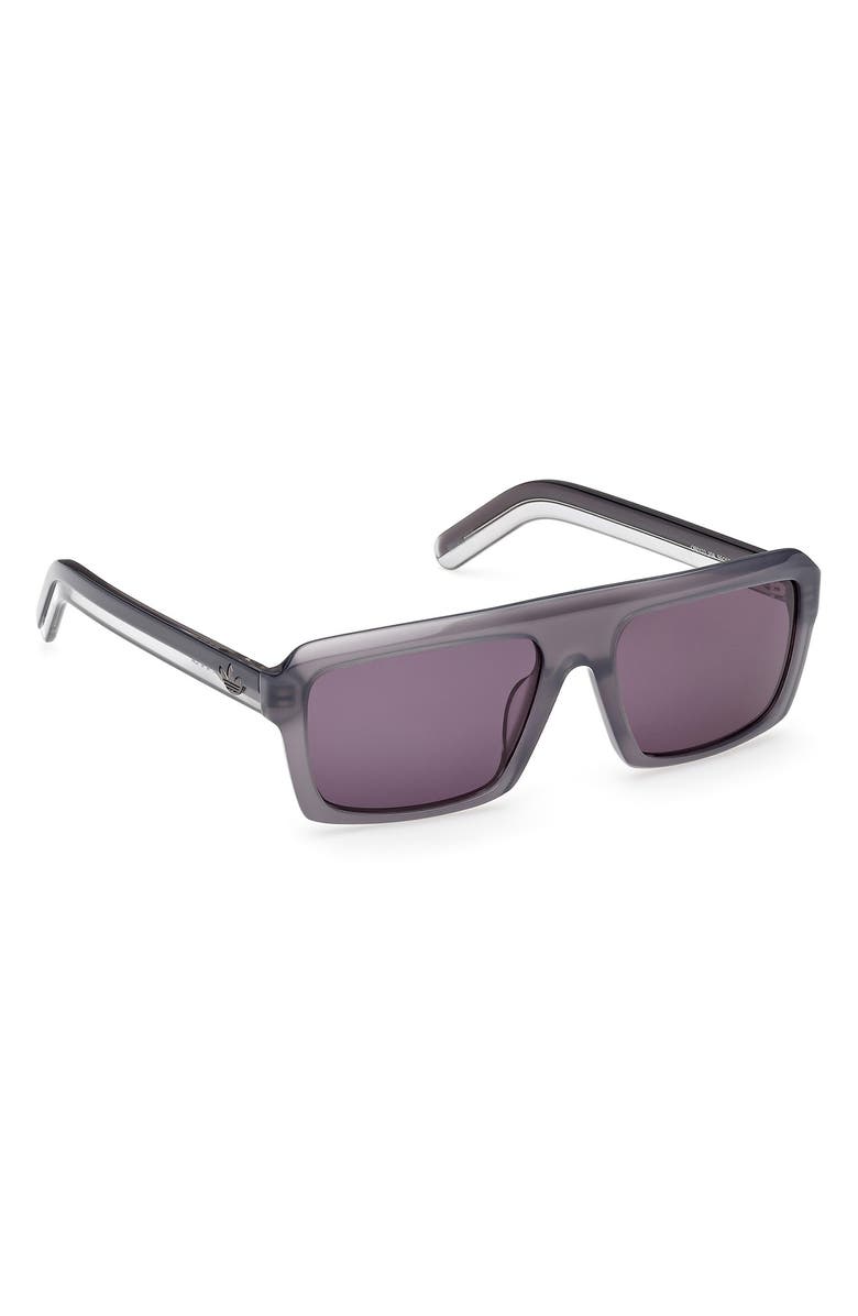adidas 55MM Square Sunglasses, Alternate, color, Grey/ Other / Smoke