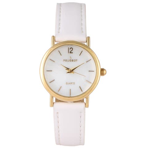 Easy Read Round Leather Watch- 24MM