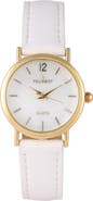 Peugeot Easy Read Round Leather Watch- 24MM