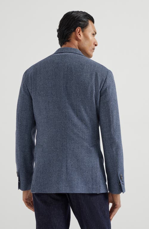 Brunello Cucinelli Deconstructed Cavallo Blazer In Blue