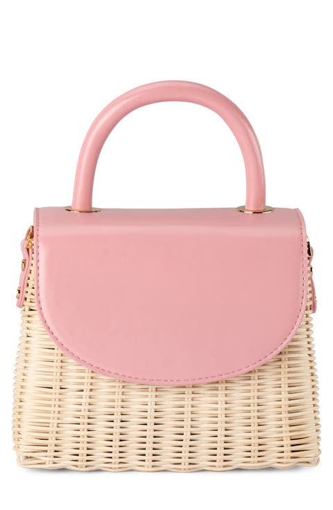Elle Wicker Top Handle Bag