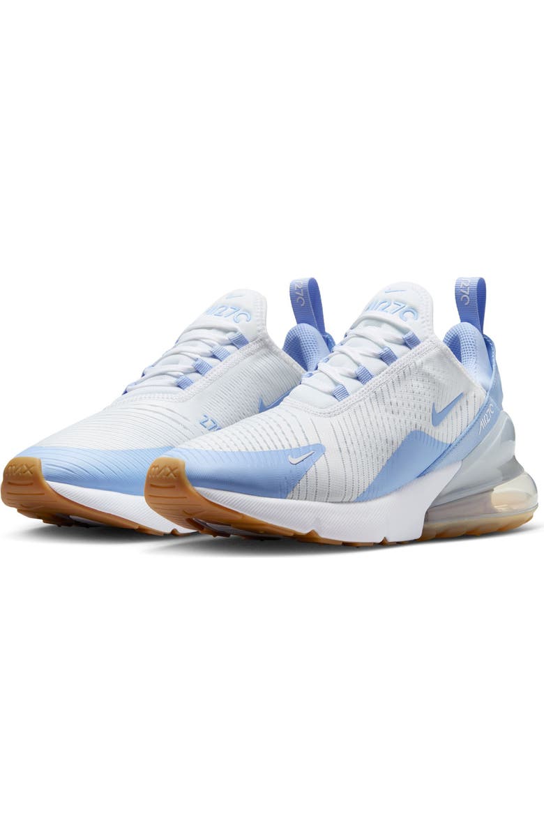 Nike Air Max 270 Sneaker, Main, color, White/ Blue Tint/ Brown