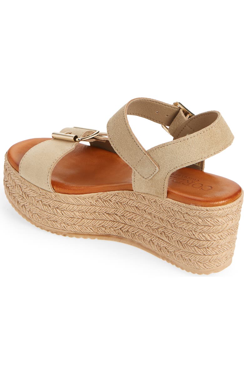 Cordani Betsy Espadrille Wedge Sandal, Alternate, color, Sabbia Suede