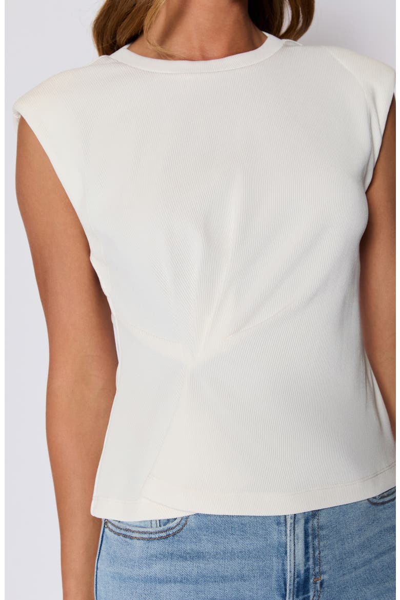 Cory Twist Front Rib Top (Nordstrom Exclusive), Alternate, color, OFF-WHITE