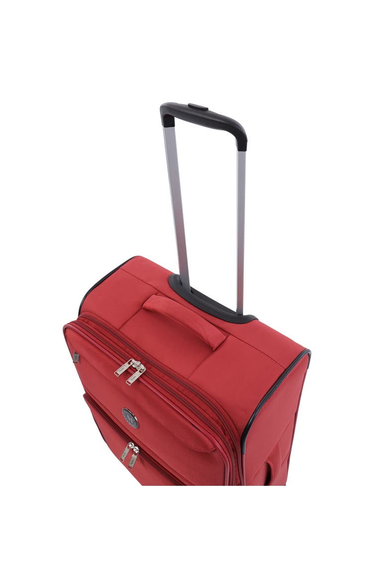27" Softside Luggage - Expandable Spinner Suitcase with 8 Wheels & Front Zip Pockets, Alternate, color, TERRA COTTA