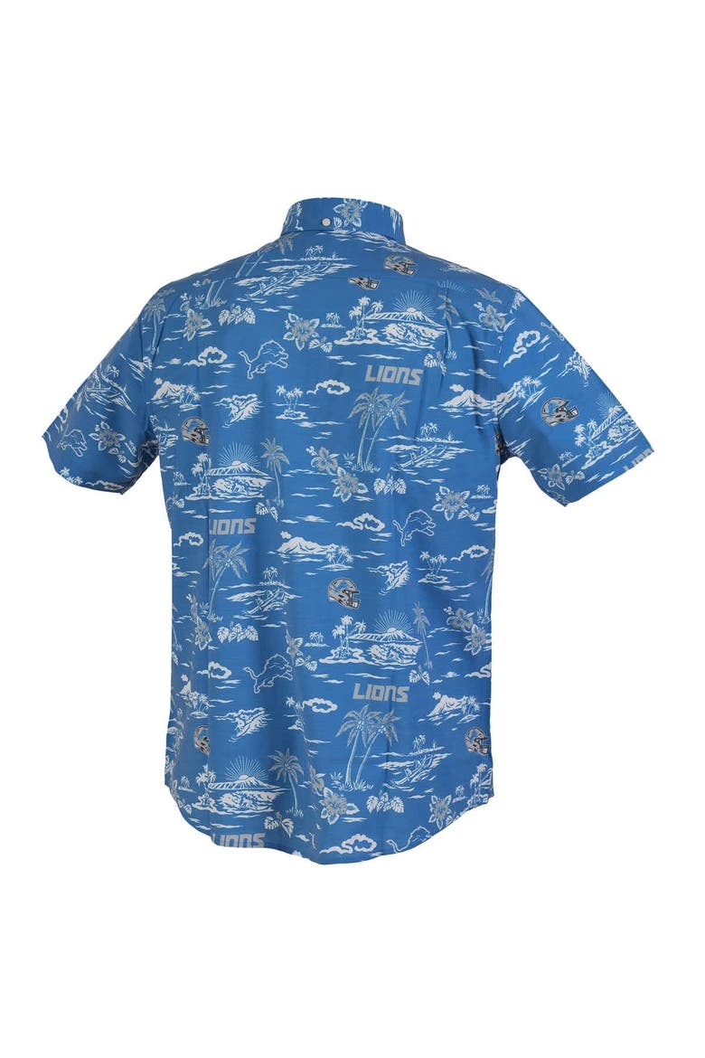 Men's Reyn Spooner Blue Detroit Lions Kekai Performance Button-Down Shirt, Alternate, color, Blue