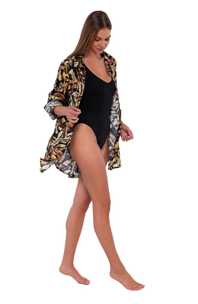 Sunsets Delilah Cover-up Shirt, Alternate, color, 