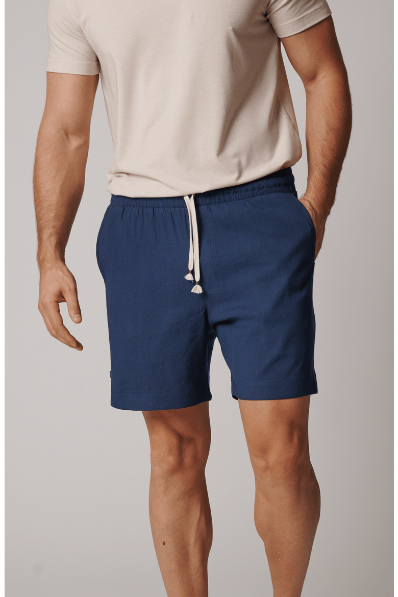 Laid Back Linen Short, Main, color, Indigo