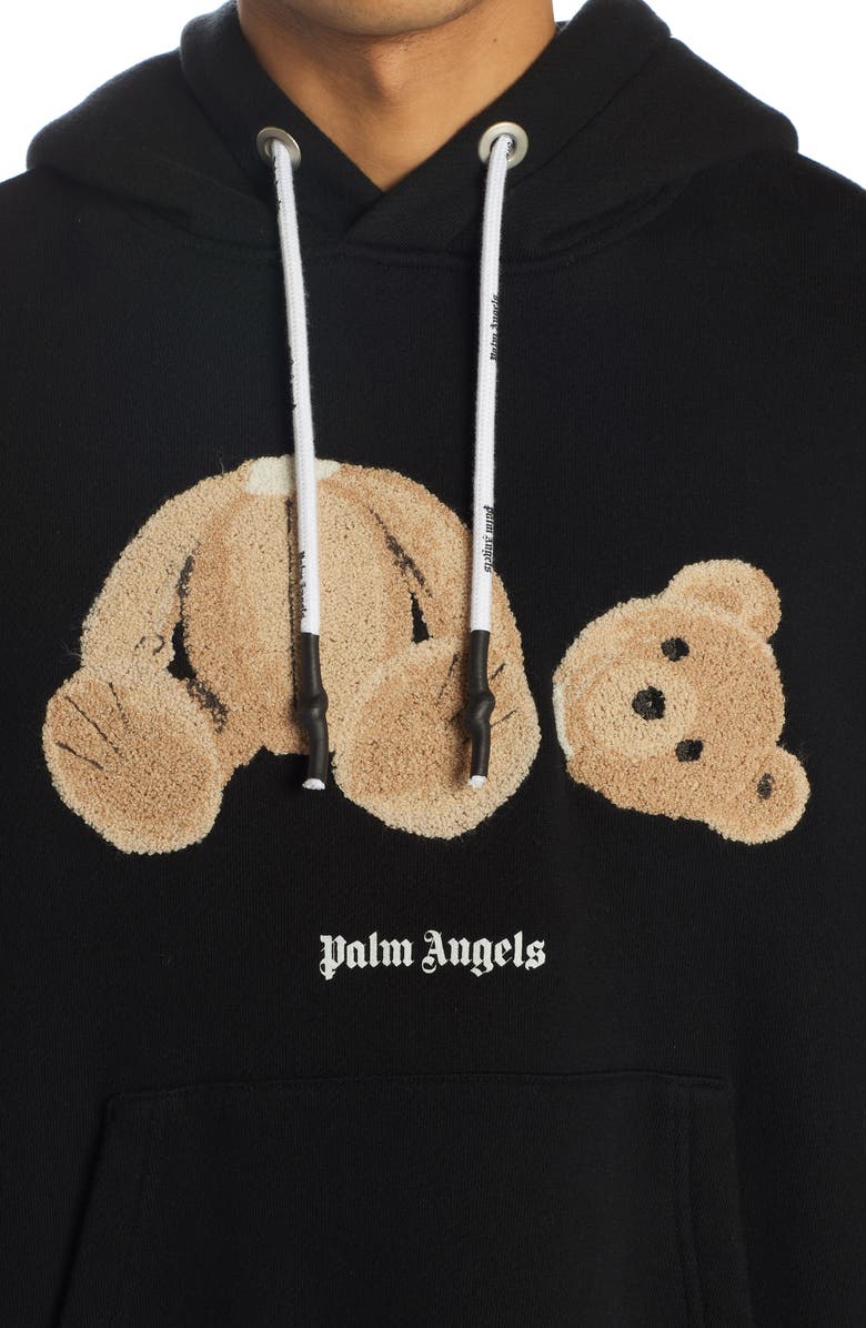 Palm Angels Bear Cotton Hoodie, Alternate, color, 