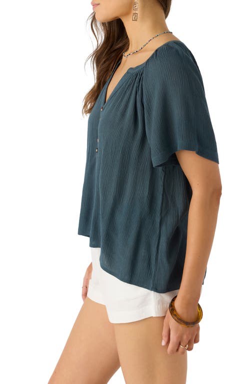 O'neill Aylee Crinkle Top In Blue
