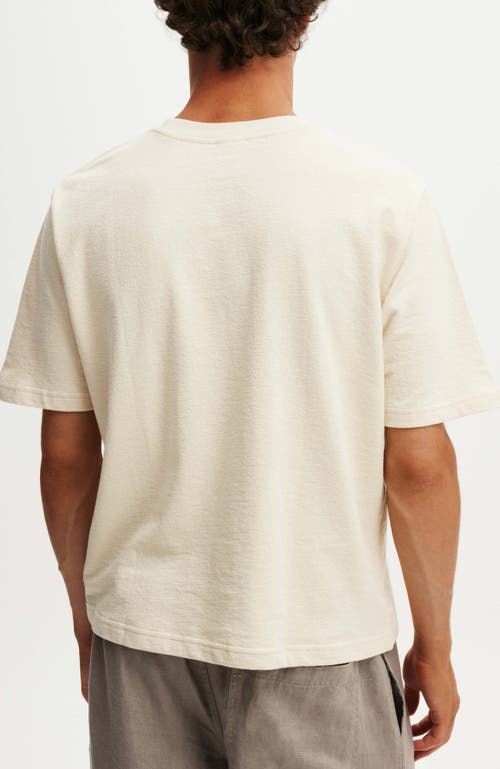 Cotton On Boxy Plain Cotton T-shirt In Ecru Terry
