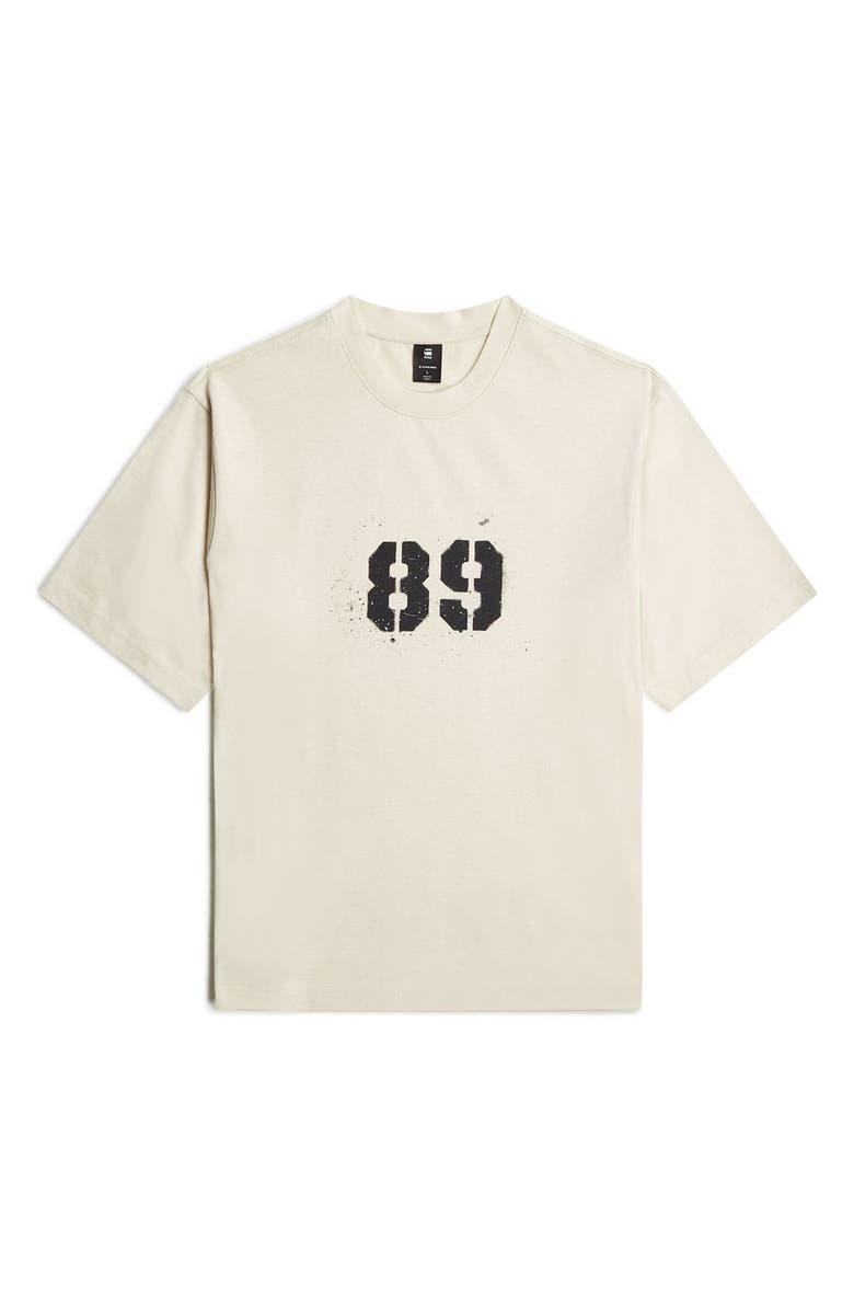 G-STAR Sprayed 89 Boxy Organic Cotton Graphic T-Shirt, Alternate, color, Whitebait