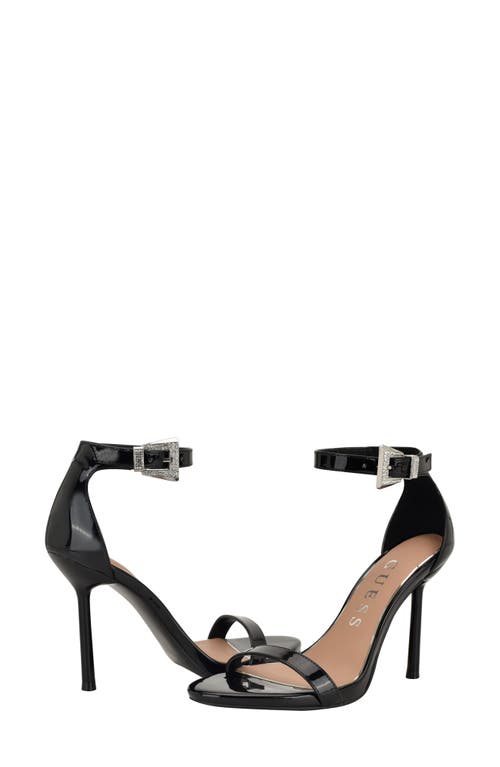 Guess Insraa Ankle Strap Stiletto Sandal In Black