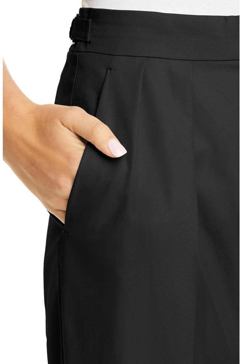 Lucas Straight Leg Gabardine Ankle Pants, Alternate, color, BLACK